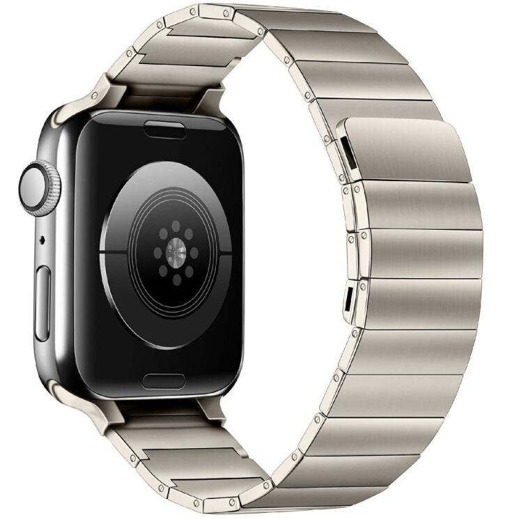 Ремінець Deexe Stainless Steel Mag для Apple Watch 46 / 45 / 44 / SE 44 / 42 (Series 1-3) / Ultra / Ultra 2 - Starlight: фото 1 з 6