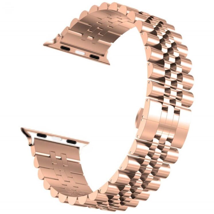 Ремешок Deexe Stainless Steel Strap для Apple Watch 46 / 45 / 44 / SE 44 / 42 (Series 1-3) / Ultra / Ultra 2 - Rose Gold: фото 2 из 4