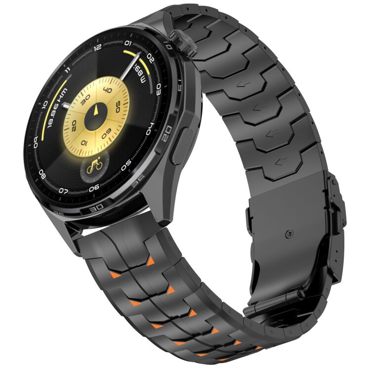 Ремінець для годинника UniCase Titan Pro для годинників з шириною кріплення 22мм - Black / Orange: фото 5 з 8