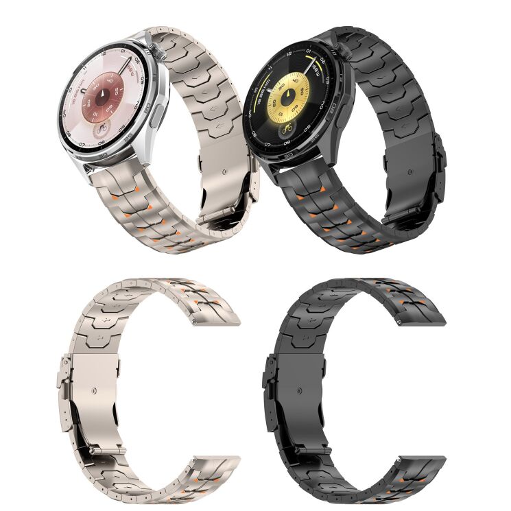 Ремінець для годинника UniCase Titan Pro для годинників з шириною кріплення 22мм - Black / Orange: фото 6 з 8