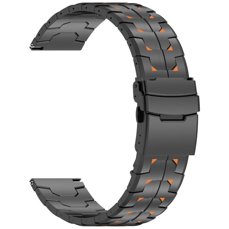 Ремінець для годинника UniCase Titan Pro для годинників з шириною кріплення 22мм - Black / Orange: фото 1 з 8