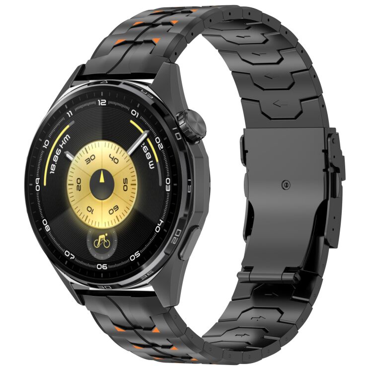Ремінець для годинника UniCase Titan Pro для годинників з шириною кріплення 22мм - Black / Orange: фото 3 з 8