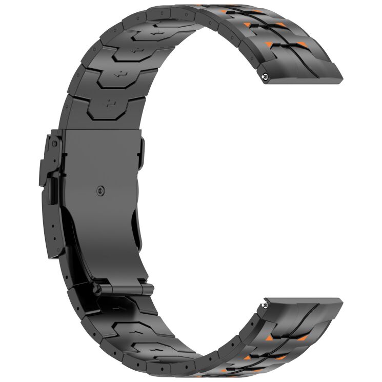 Ремінець для годинника UniCase Titan Pro для годинників з шириною кріплення 22мм - Black / Orange: фото 4 з 8