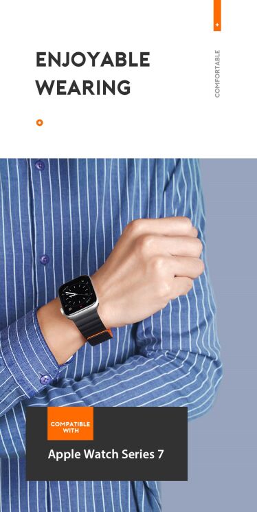 Ремешок DUX DUCIS Leather Chain для Apple Watch 46 / 45 / 44 / SE 44 / 42 (Series 1-3) / Ultra / Ultra 2 - Beige: фото 12 из 14