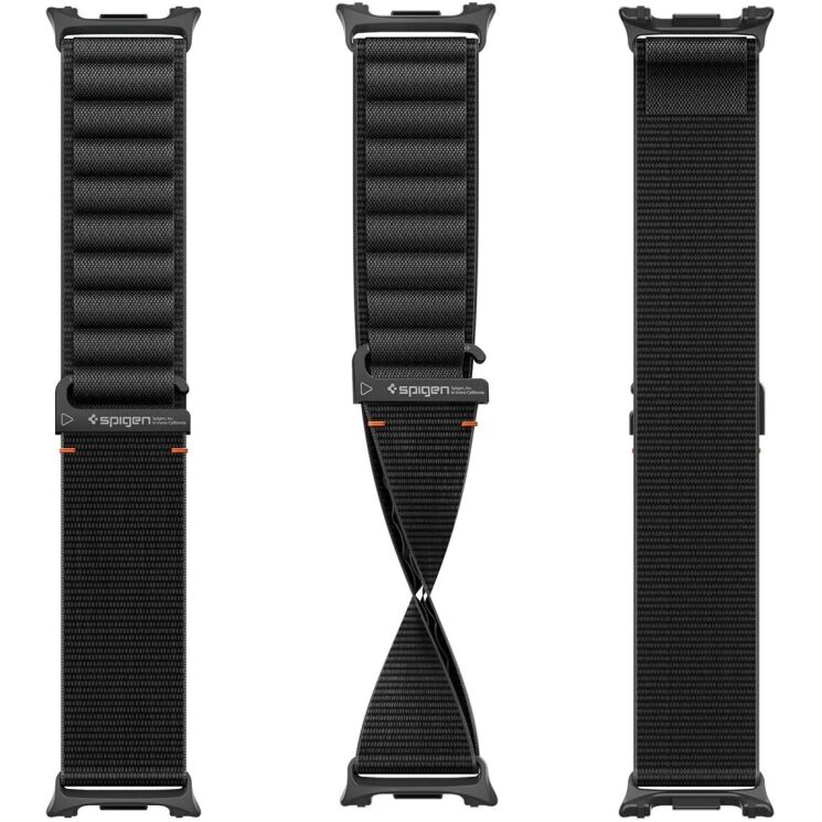 Ремешок Spigen WBF1 Band для Samsung Galaxy Watch 9 (40/44mm) / 8 (40/44mm) / 8 Classic (AMP11607) - Black: фото 6 из 11