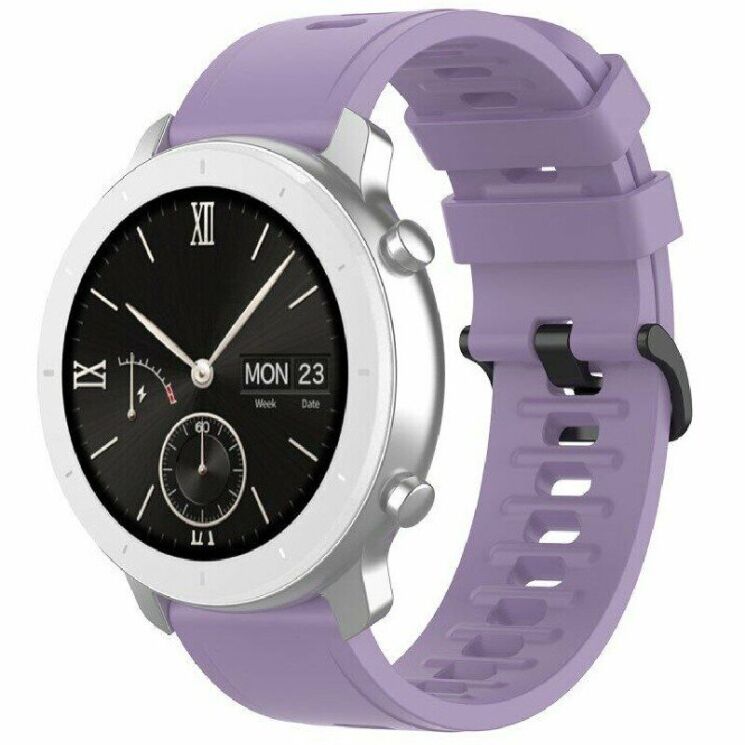 Ремінець UniCase Silicone Strap для годинників з шириною кріплення 20мм - Light Purple: фото 1 з 6