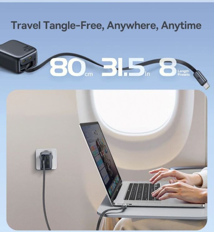 Сетевое зарядное устройство Baseus EnerCore CJ11 3C (67W) + кабель Type-C (E0121E00) - Black (995628B) Сетевое зарядное устройство Baseus EnerCore CJ11 3C (67W) + кабель Type-C (E0121E00) - Black: фото 10 из 16