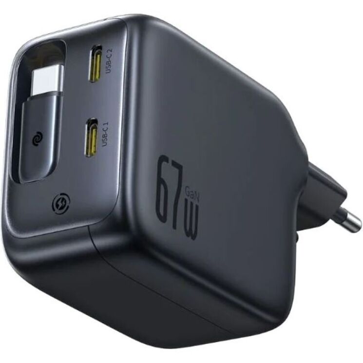 Сетевое зарядное устройство Baseus EnerCore CJ11 3C (67W) + кабель Type-C (E0121E00) - Black (995628B) Сетевое зарядное устройство Baseus EnerCore CJ11 3C (67W) + кабель Type-C (E0121E00) - Black: фото 2 из 16