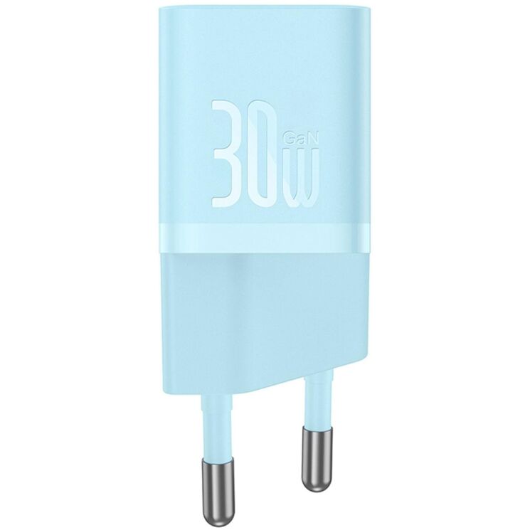 Сетевое зарядное устройство Baseus GaN5S 1C 30W + кабель Type-C to Type-C (100W, 1m) P10110902213-00 - Blue: фото 3 из 18