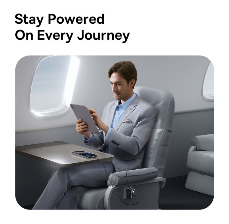 Мережевий зарядний пристрій Baseus PicoGo AE21 2C+U 100W + кабель Type-C to Type-C (E0121B00) - Black: фото 14 з 21