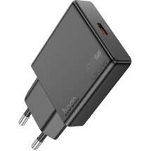 Мережевий зарядний пристрій Hoco N37 Delgado PD20W - Black: фото 1 з 9