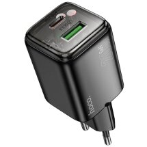 Мережевий зарядний пристрій Hoco N52 Monsoon PD20W + QC3.0 - Black: фото 1 з 6