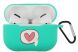 Силиконовый чехол Deexe 3D Cartoon для AirPods Pro - Cyan Heart (263214E). Фото 1 из 8