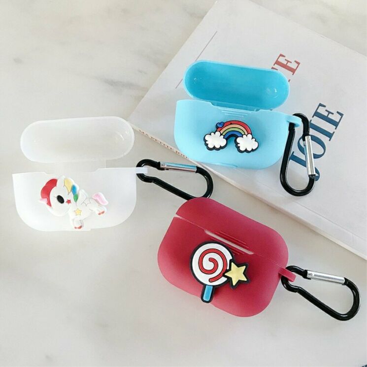Силіконовий чохол Deexe 3D Cartoon для Apple AirPods Pro - Pink Bowknot: фото 7 з 8
