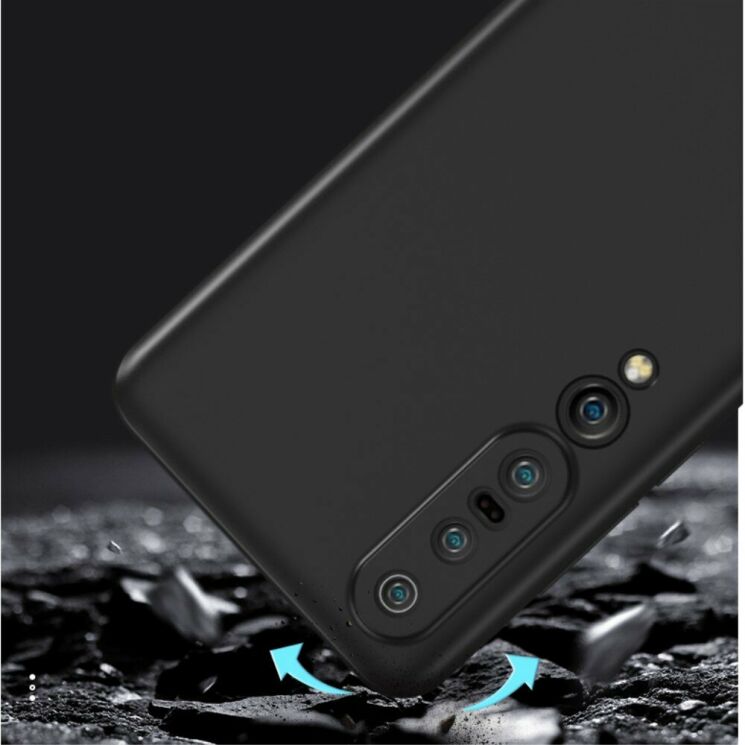 Силиконовый чехол X-LEVEL Matte для Xiaomi Mi 10 Pro - Black: фото 7 из 7