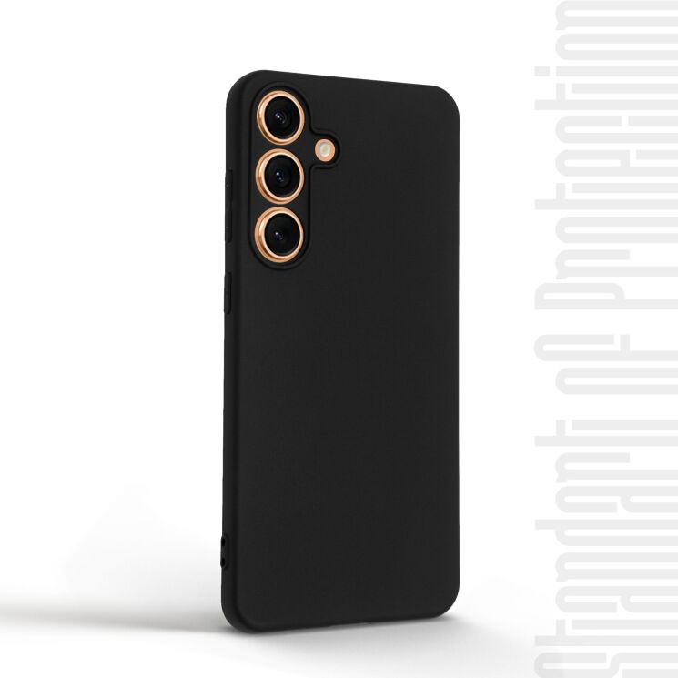Силиконовый (TPU) чехол ArmorStandart Matte Slim Fit для Samsung Galaxy S25 Plus (S936) - Black: фото 2 из 5