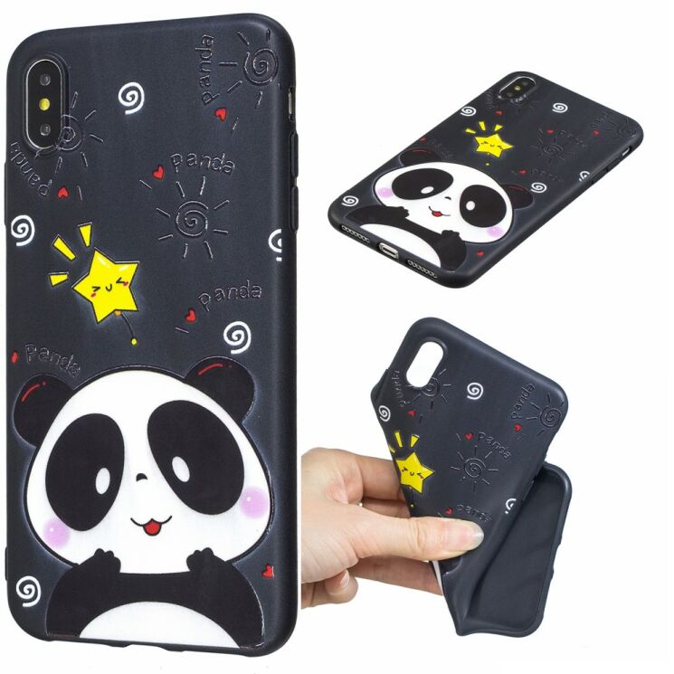 Силіконовий (TPU) чохол Deexe Life Style для Apple iPhone Xs Max - Panda: фото 1 з 8