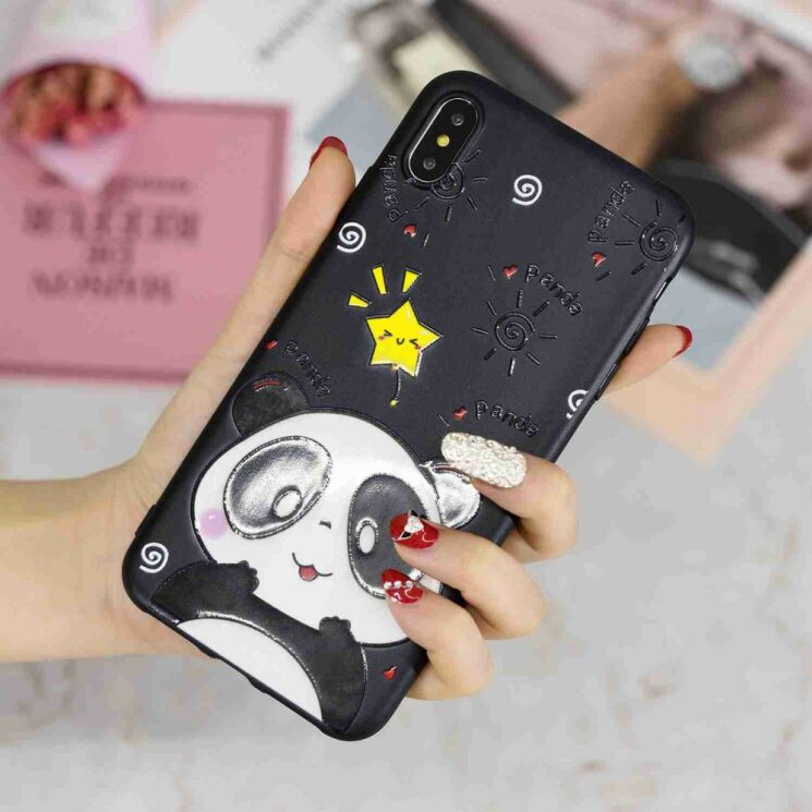 Силіконовий (TPU) чохол Deexe Life Style для Apple iPhone Xs Max - Panda: фото 7 з 8