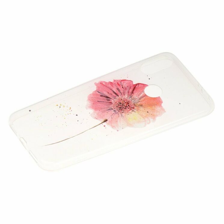 Силиконовый (TPU) чехол Deexe Pretty Glossy для Xiaomi Redmi Note 7 / Note 7 Pro - Red Flower: фото 2 из 5