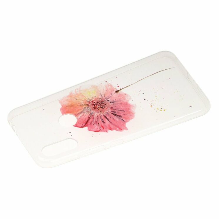 Силиконовый (TPU) чехол Deexe Pretty Glossy для Xiaomi Redmi Note 7 / Note 7 Pro - Red Flower: фото 3 из 5