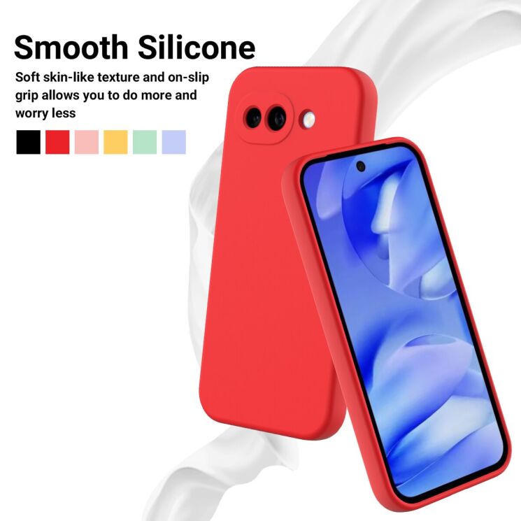 Силиконовый (TPU) чехол Deexe Silicone Case для Google Pixel 10a - Red: фото 3 из 8