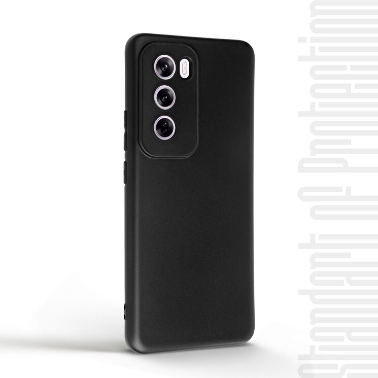 Силиконовый (TPU) чехол для ArmorStandart Matte Slim Fit для OPPO Reno12 Pro - Black: фото 2 из 5