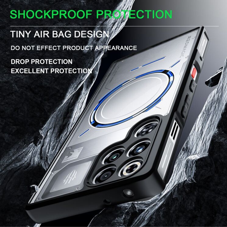 Силиконовый (TPU) чехол IMAK UX-9A Series для ZTE Nubia Red Magic 11 Pro - Black: фото 3 из 8