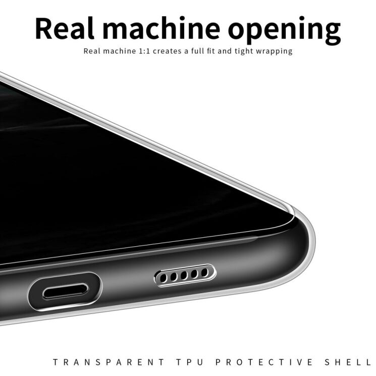 Силиконовый (TPU) чехол MOFI Thin Guard для Xiaomi Poco F6 - Transparent: фото 9 из 11