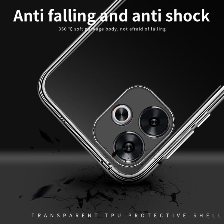 Силиконовый (TPU) чехол MOFI Thin Guard для Xiaomi Poco F6 - Transparent: фото 10 из 11