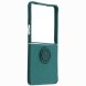 Силиконовый (TPU) чехол с кольцом Deexe Color Shell (FF) для Samsung Galaxy Flip 8 - Blackish Green (423529DG). Фото 2 из 5