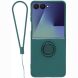 Силиконовый (TPU) чехол с кольцом Deexe Color Shell (FF) для Samsung Galaxy Flip 8 - Blackish Green (423529DG). Фото 1 из 5