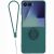 Силиконовый (TPU) чехол с кольцом Deexe Color Shell (FF) для Samsung Galaxy Flip 8 - Blackish Green: фото 1 из 5