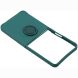 Силиконовый (TPU) чехол с кольцом Deexe Color Shell (FF) для Samsung Galaxy Flip 8 - Blackish Green (423529DG). Фото 5 из 5