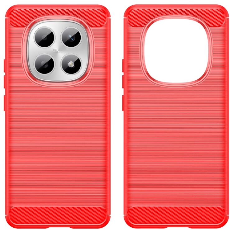 Силіконовий (TPU) чохол UniCase Carbon для Xiaomi Redmi Note 15 5G / Poco M8 5G - Red: фото 2 з 8