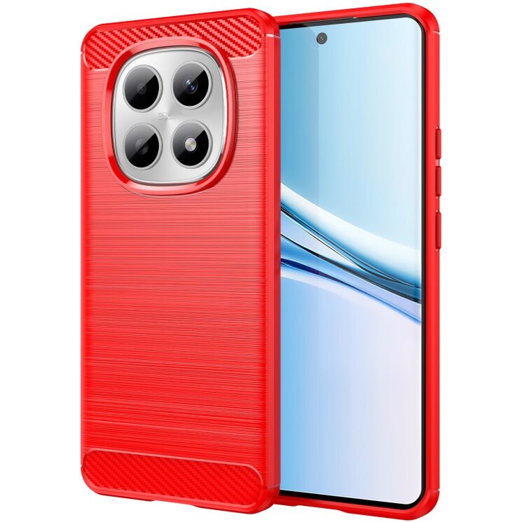 Силіконовий (TPU) чохол UniCase Carbon для Xiaomi Redmi Note 15 5G / Poco M8 5G - Red: фото 1 з 8
