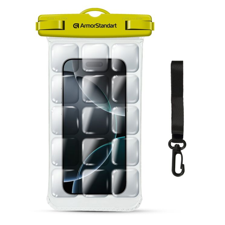Влагозащитный чехол ArmorStandart CapsulePro Waterproof Floating Case для смартфонов с диагональю до 6.9 дюймов - Yellow: фото 1 из 7