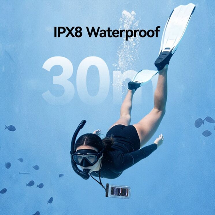 Влагозащитный чехол USAMS YD016 Waterproof Case - Transparent: фото 11 из 15