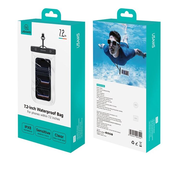 Влагозащитный чехол USAMS YD016 Waterproof Case - Transparent: фото 15 из 15