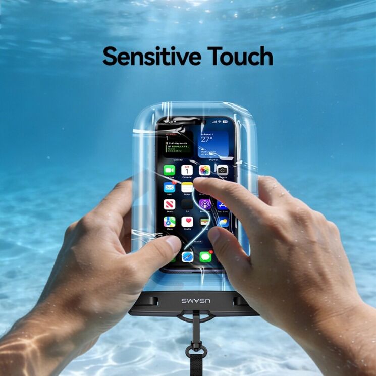 Влагозащитный чехол USAMS YD016 Waterproof Case - Transparent: фото 14 из 15