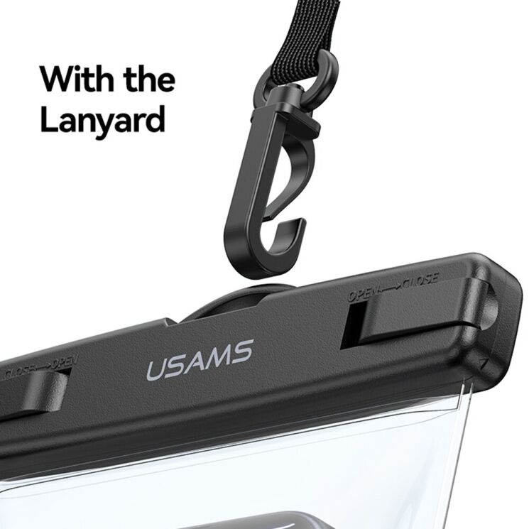 Влагозащитный чехол USAMS YD016 Waterproof Case - Transparent: фото 12 из 15