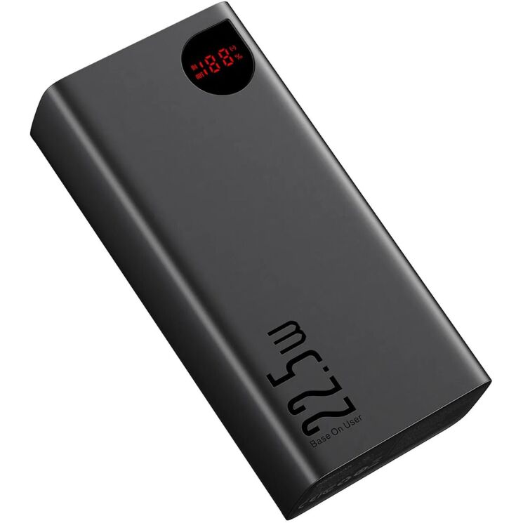 Внешний аккумулятор Baseus Adaman Digital Display 22.5W (40000mAh) PPAD020101 - Black: фото 3 из 20