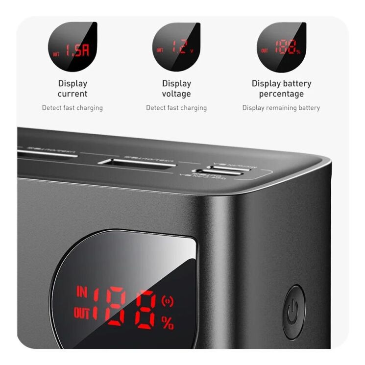 Внешний аккумулятор Baseus Adaman Digital Display 22.5W (40000mAh) PPAD020101 - Black: фото 16 из 20