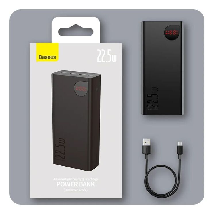 Внешний аккумулятор Baseus Adaman Digital Display 22.5W (40000mAh) PPAD020101 - Black: фото 20 из 20