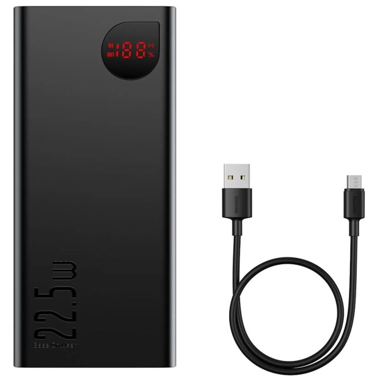 Внешний аккумулятор Baseus Adaman Digital Display 22.5W (40000mAh) PPAD020101 - Black: фото 6 из 20
