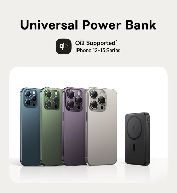 Внешний аккумулятор Baseus Airpow 2 Qi2 22.5W (10000mAh) P10080000123-00 - Black: фото 21 из 27
