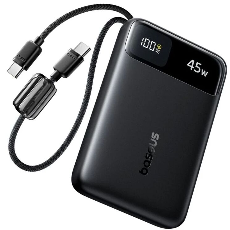 Внешний аккумулятор Baseus EnerFill FC11 45W + кабель Type-C (10000mAh) E00310 - Black: фото 1 из 19