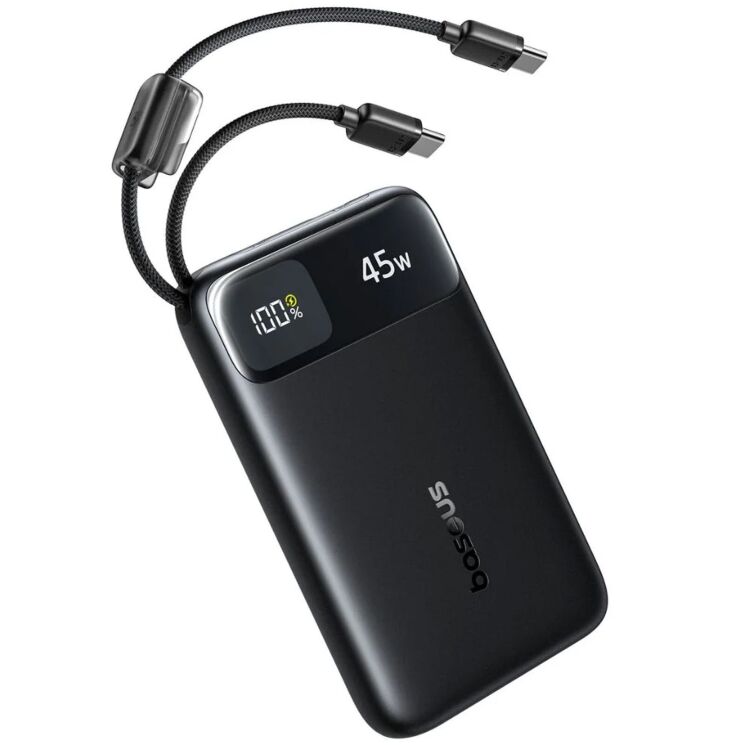 Внешний аккумулятор Baseus EnerFill FC11 45W + кабель Type-C (10000mAh) E00310 - Black: фото 2 из 19