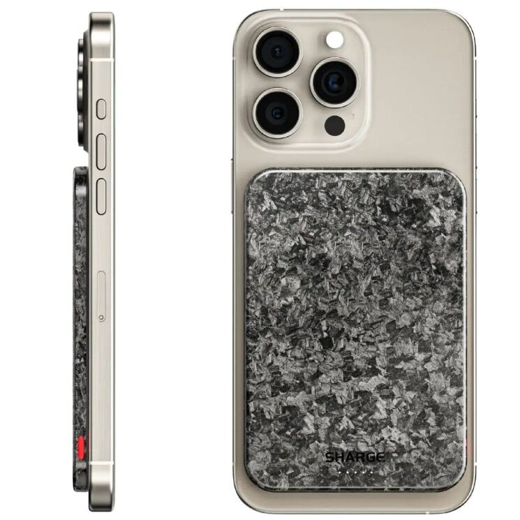 Внешний аккумулятор Sharge Carbon Mag 20W (5000mAh) - Black: фото 3 из 11