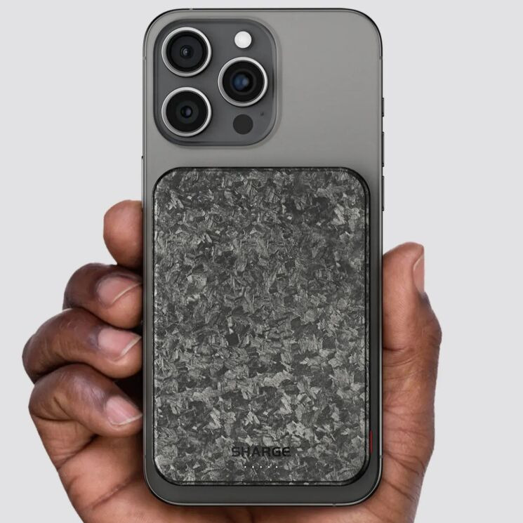 Внешний аккумулятор Sharge Carbon Mag 20W (5000mAh) - Black: фото 8 из 11