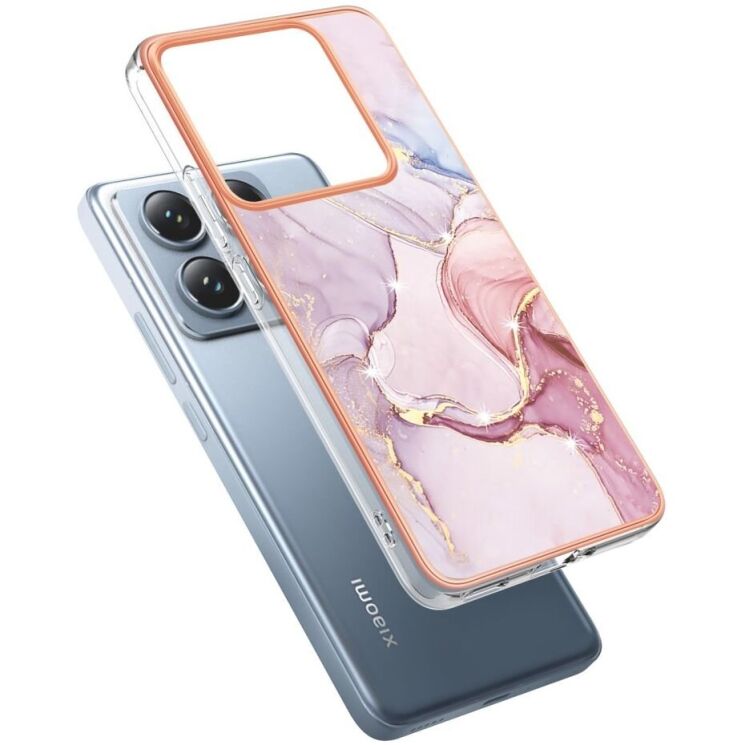 Захисний чохол Deexe Marble Case для Xiaomi 14T Pro - Rose Gold: фото 2 из 6